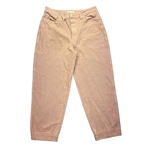 Madewell Curvy Perfect Vintage Crop Jeans High Rise Tapered Pink Sz 31 Fit 32"‎